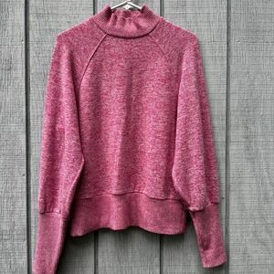 ❌SOLD❌Maeve Anthropologie Marled Laney Pink Mock Neck Sweater Ribbed‎ Cuff